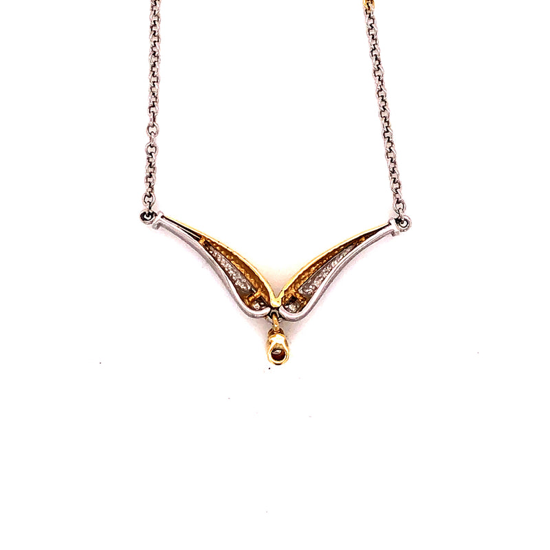 Collier Brillant Platin 950 + Gold 750