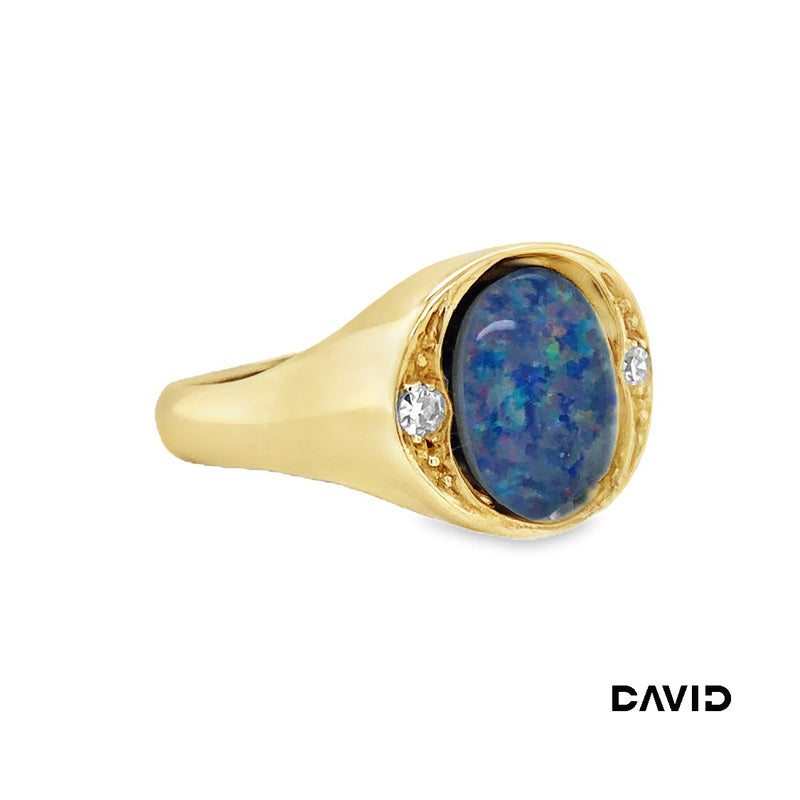 Ring Diamanten/Opal Gold 8k