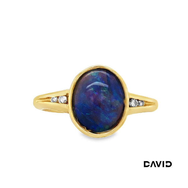 Ring Brillant & Opal Gold 18k