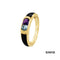 Ring Onyx/Farbsteine Gold 8k