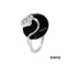 Ring Brill./Onyx 585/14k Weißgold