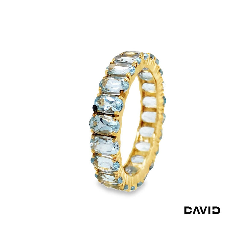 Memoire Ring Blautopas Gold 14k