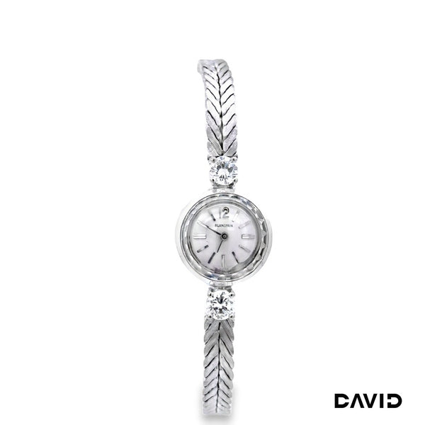Damenuhr Blancpain 16 Brillanten 750-18k Weißgold
