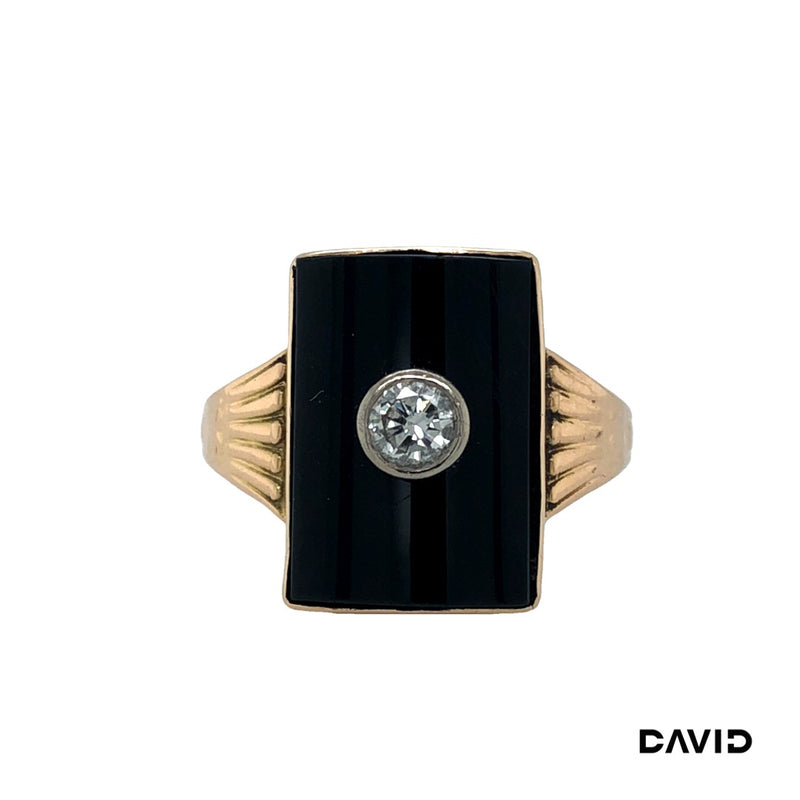 Ring Brillant/Onyx Gold 585/14k