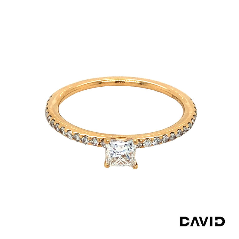 Ring Wempe Diamant Princess- Cut Gold 750/18k