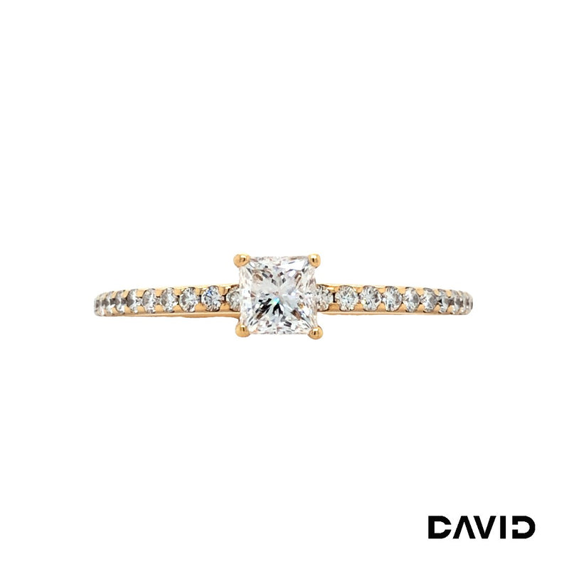 Ring Wempe Diamant Princess- Cut Gold 750/18k