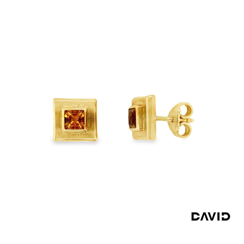 Ohrstecker Citrin Gold 750/18k