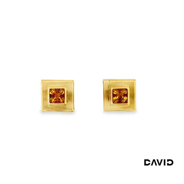 Ohrstecker Citrin Gold 750/18k