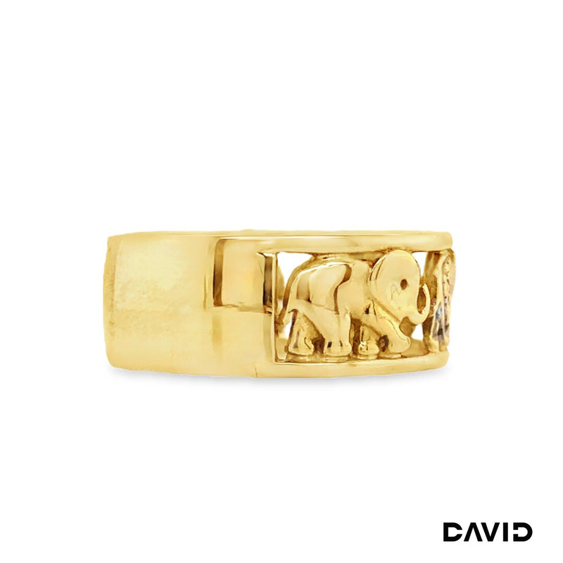 Ring Elefant Achtkant Diamant Gold 585/14k