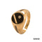 Ring Zirkonia/Onyx Gold 585/14k