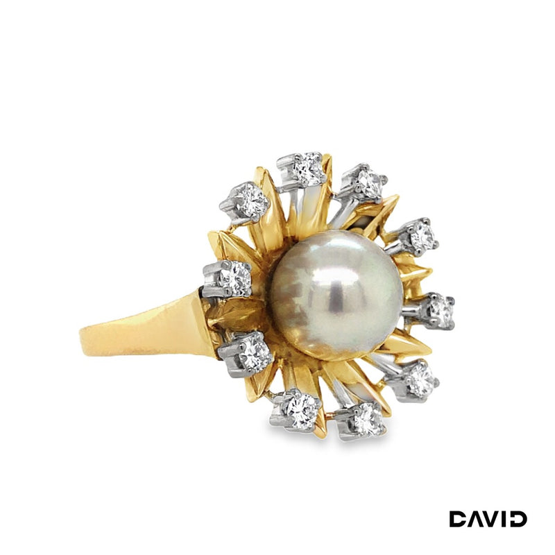 Ring Brillant & Perle Gold 750/18k