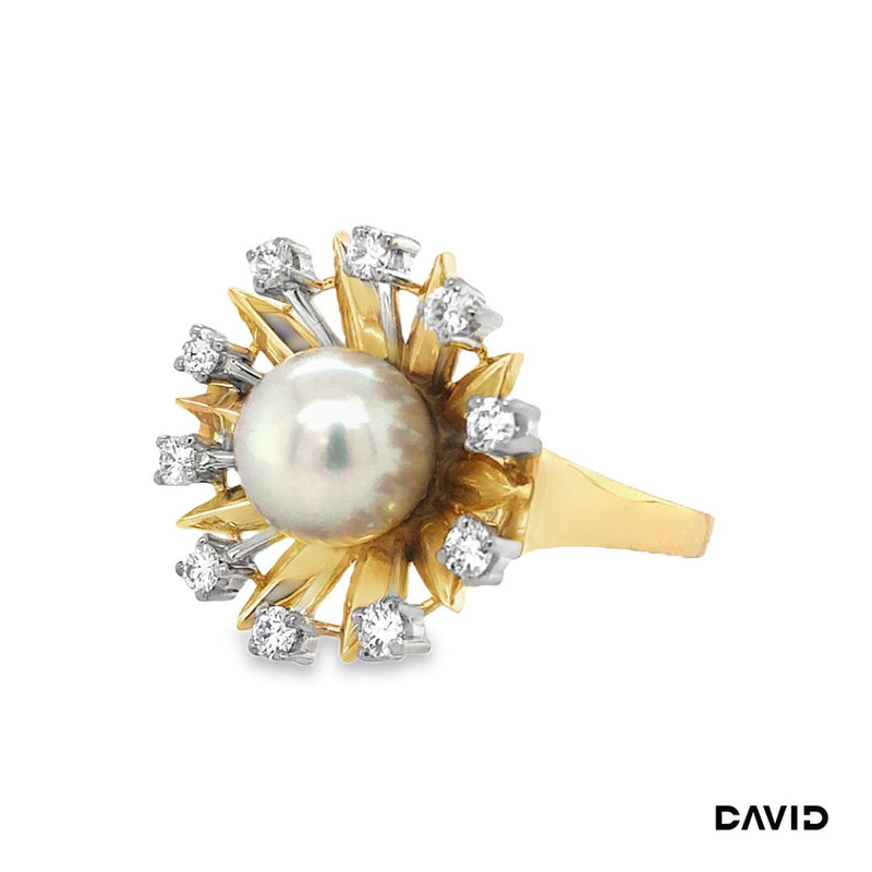 Ring Brillant & Perle Gold 750/18k