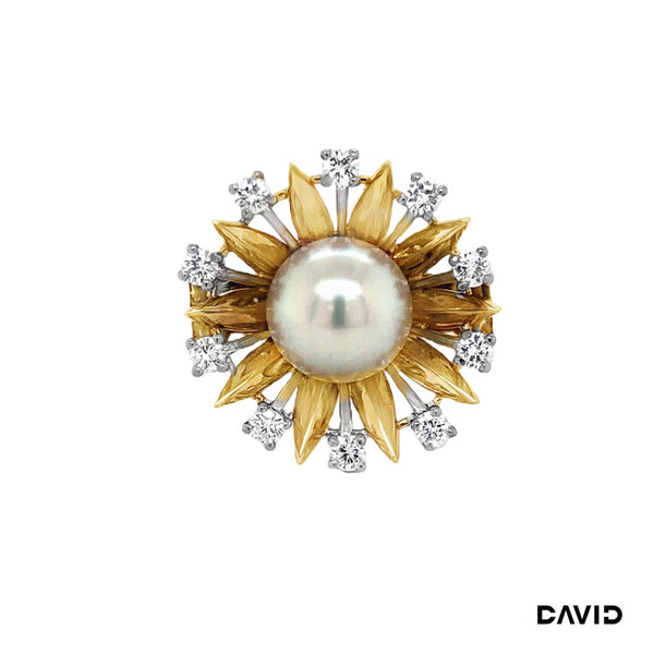 Ring Brillant & Perle Gold 750/18k
