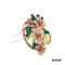 Brosche Van Cleefs & Arpels Brillanten / Farbsteine Gold 750/18k