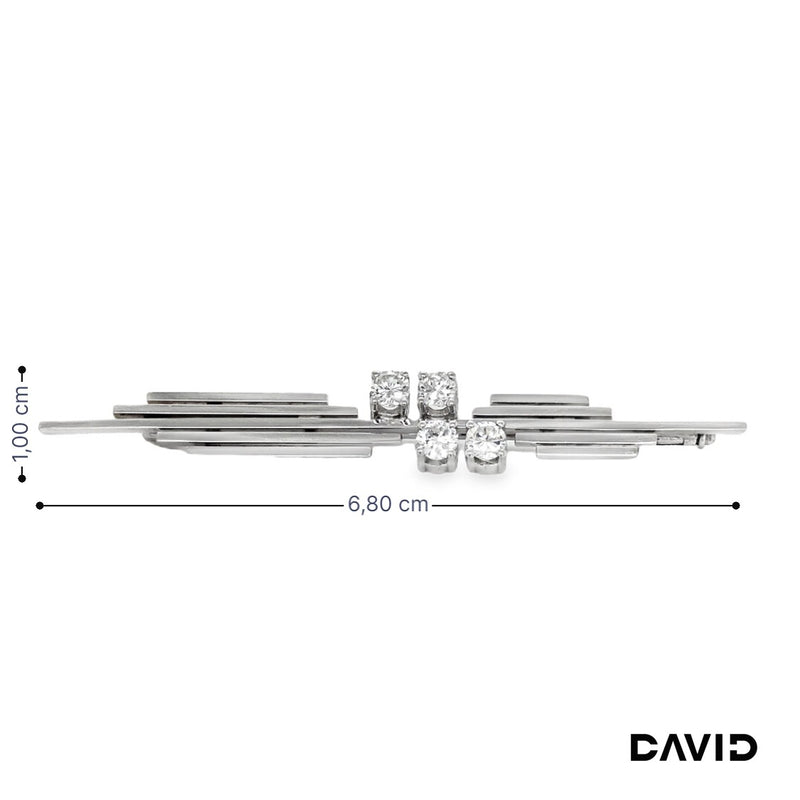 Brosche Brillanten 14k Weißgold
