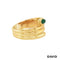 Ring Smaragd Cabbochon Gold 750/18k