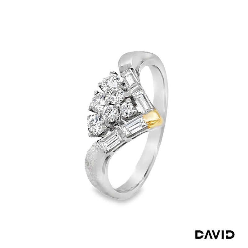 Ring Brill./Diamanten Platin 950 - Gold 750/18k