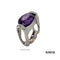 Ring Amethyst/Brillanten 750-18k Weißgold