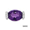 Ring Amethyst/Brillanten 750-18k Weißgold