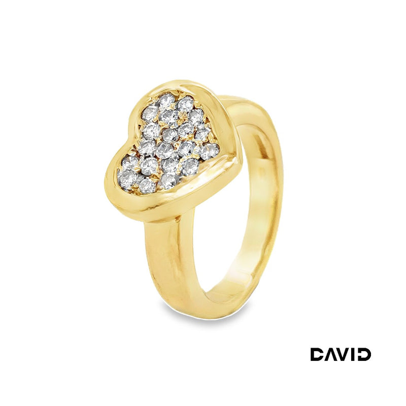 Ring Herz Brillanten Gold 18k