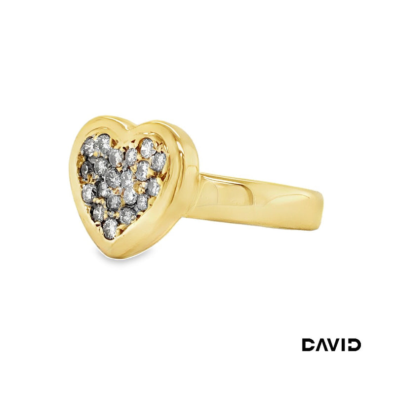 Ring Herz Brillanten Gold 18k