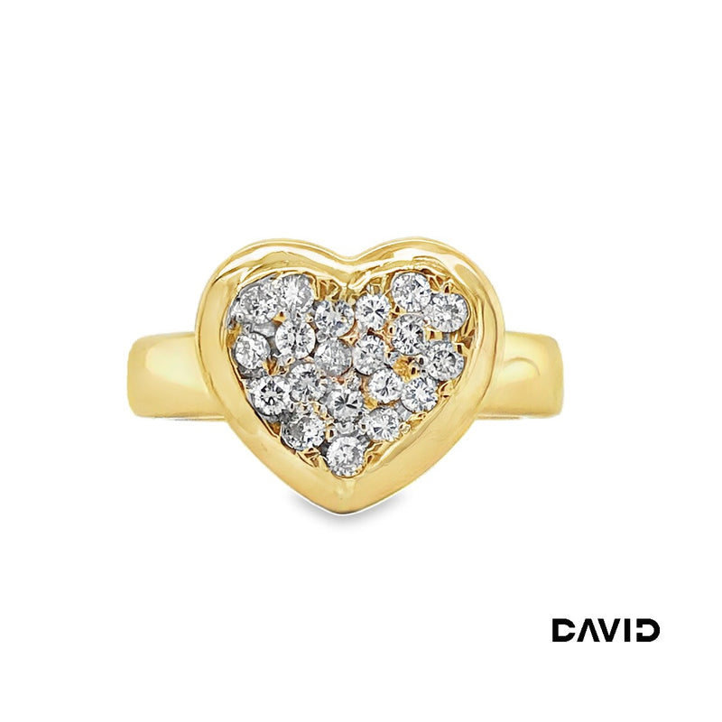 Ring Herz Brillanten Gold 18k