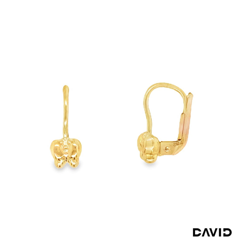 Kinderohrhänger Schmetterling Gold 750/18k