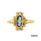 Ring Farbstein blau Gold 585/14k