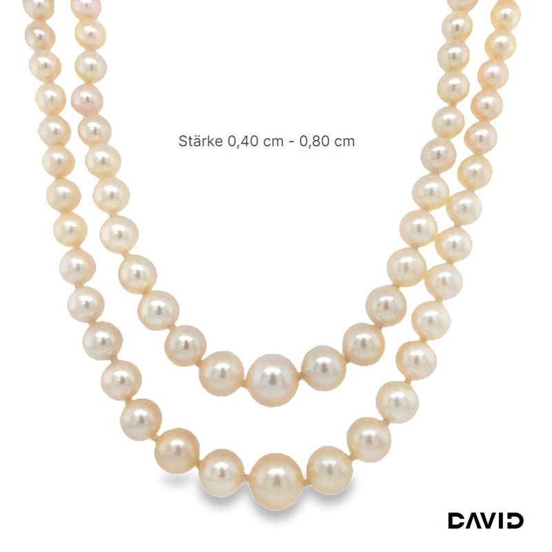 Perlenkette 2reihig Akoya Perle Gold 750/18k