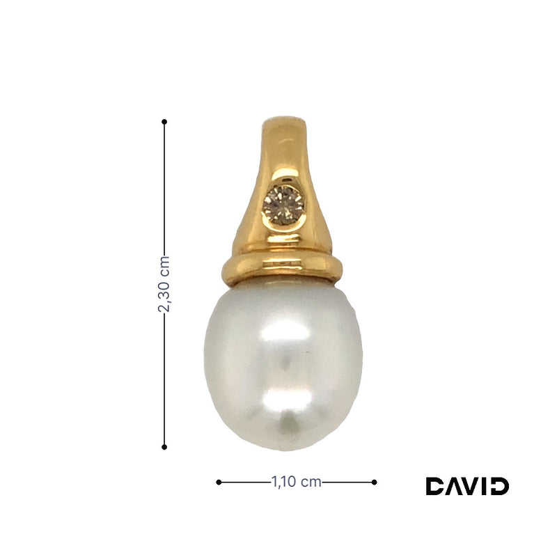Anhänger Brillanten & Perle Gold 750/18k