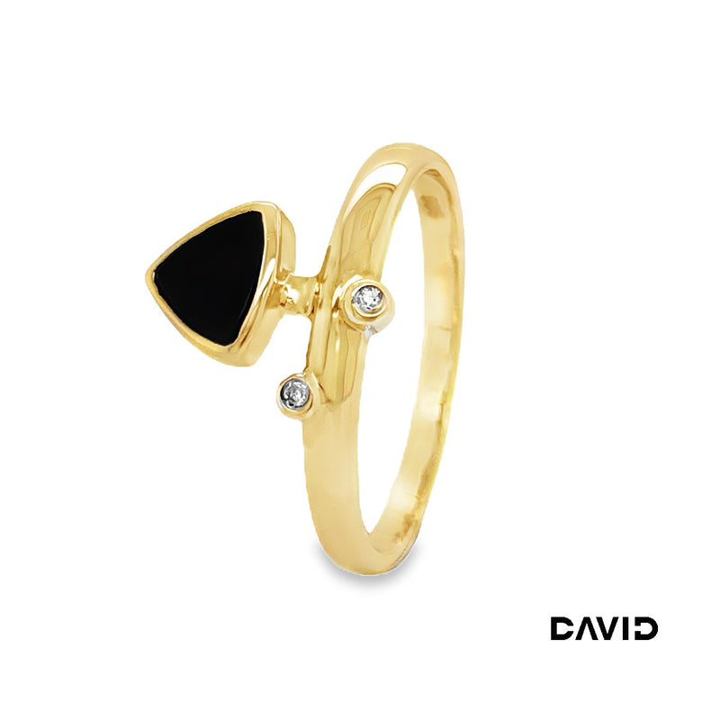 Ring Dia./Onyx Gold 585/14k