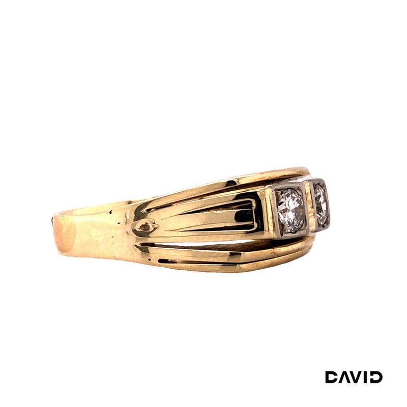 Ring Brillanten Gold 14k Bicolor