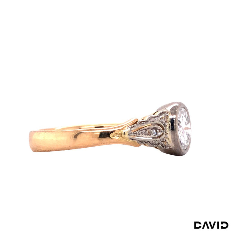 Ring Brill./Smaragd 585/14k Weißgold