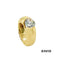 Ring Brill./Smaragd 585/14k Weißgold