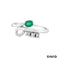 Ring Brill./Smaragd 585/14k Weißgold