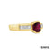 Ring Rubin/Diamant Prinzess-Cut Gold 18k