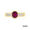 Ring Rubin/Diamant Prinzess-Cut Gold 750/18k