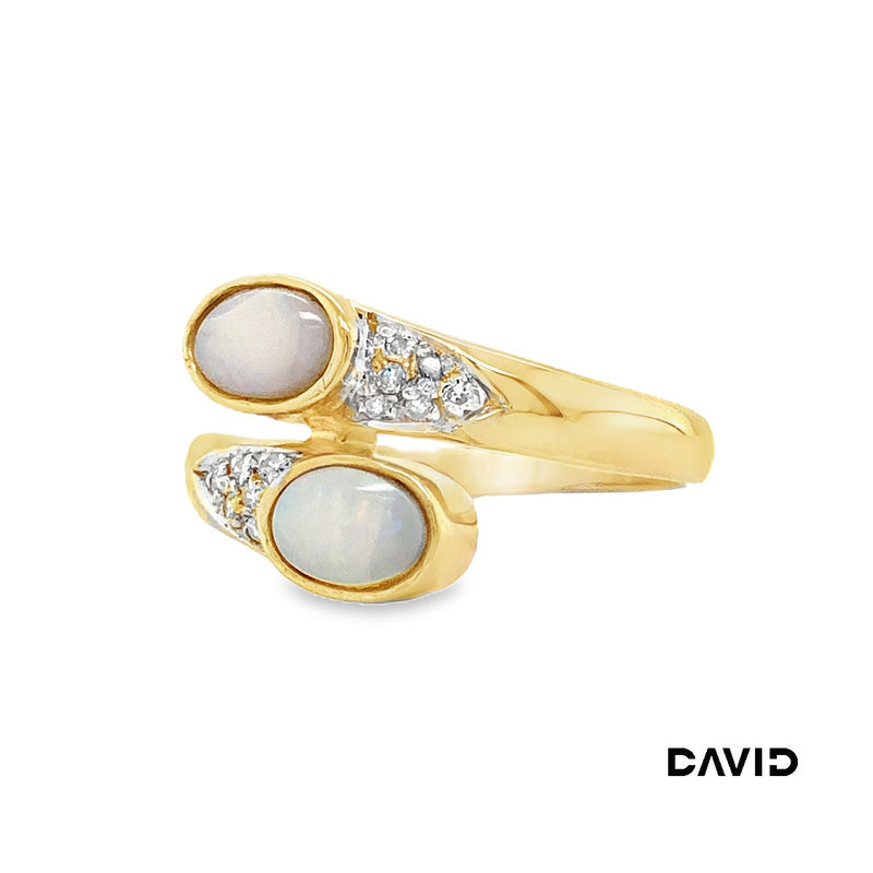 Ring Opal/Diamanten Gold 14k