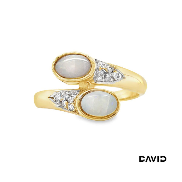 Ring Opal/Diamanten Gold 585/14k