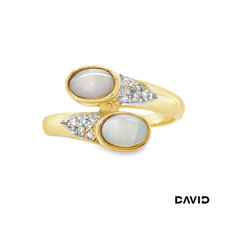 Ring Opal/Diamanten Gold 14k