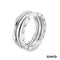 Ring "Bulgari" BZero 2Band 750-18k Weißgold