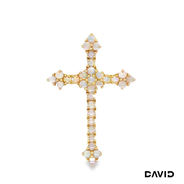 Anhänger Kreuz Opal Gold 585/14k