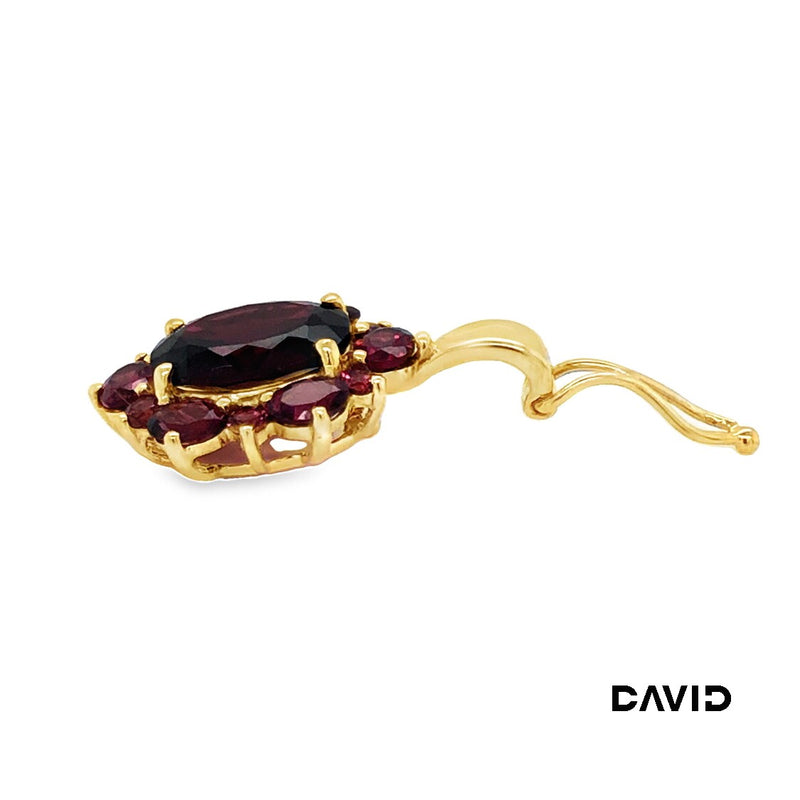 Anhänger Clip Rhodolite Gold 585/14k