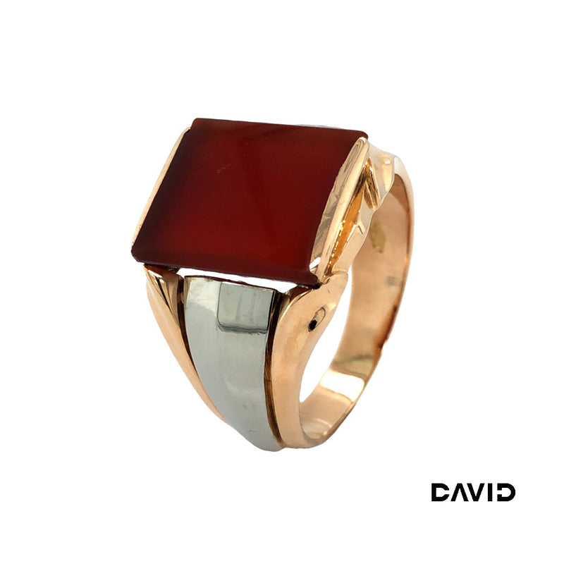 Ring Carneol Gold 18k Bicolor