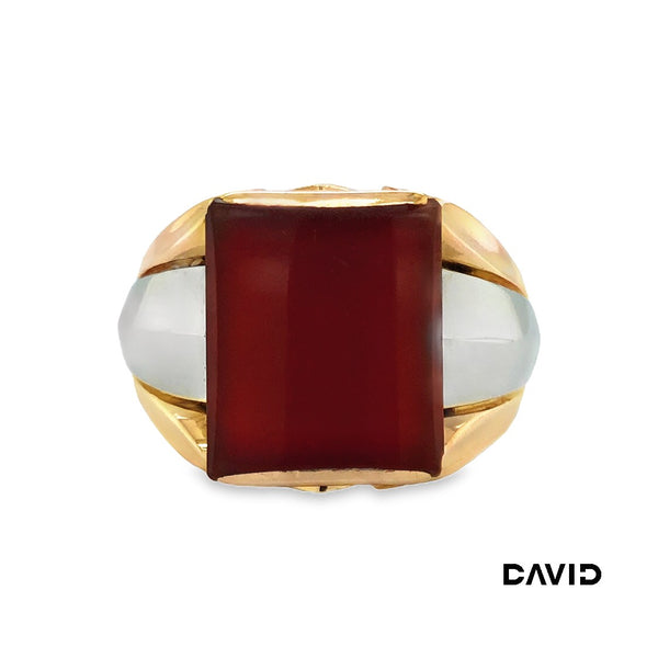 Ring Carneol Gold 18k Bicolor