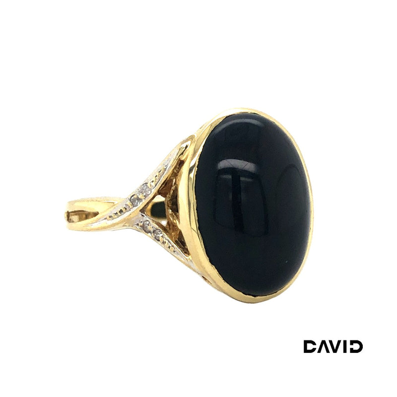 Ring Dia./schwarzer Opal Gold 585/14k