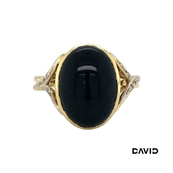 Ring Dia./schwarzer Opal Gold 585/14k