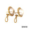 Ohrstecker mit Clips Achtkant Diamanten/Marbeperle Gold 18k