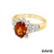 Ring Brillanten/Citrin Gold 750/18k