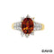 Ring Brillanten/Citrin Gold 750/18k
